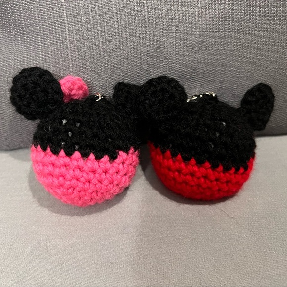 Minnie & Mickey Mouse Handmade Crochet Keychain Gift Set - Picture 5 of 6